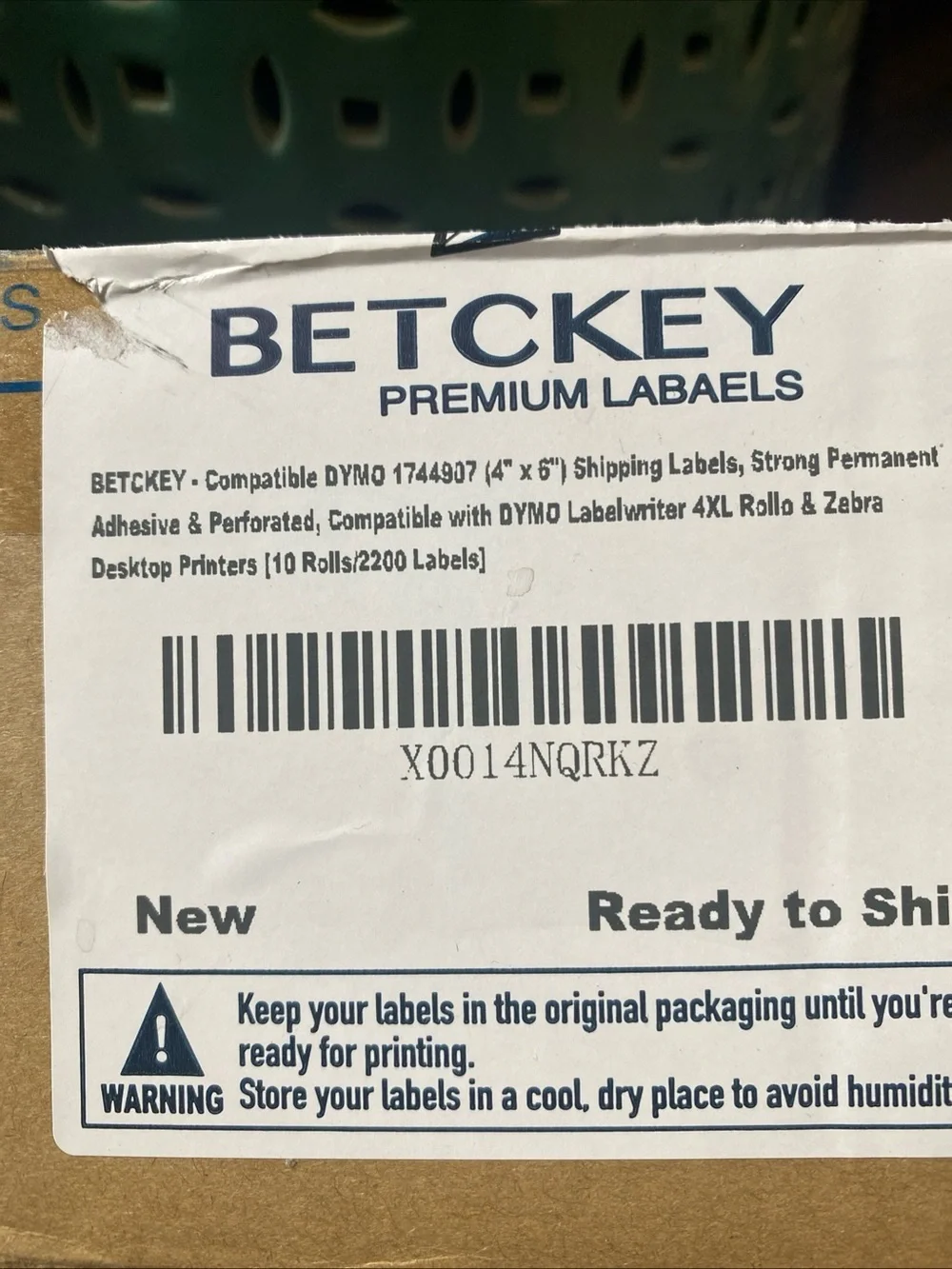 Betckey Premium Shipping Labels Dymo 1744907 Compatible 4